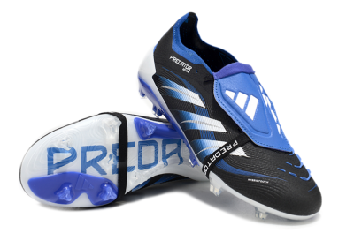 Adidas Predator 25 Elite Foldover Tongue FG Low-Tops Football Boots - Black/Blue/White
