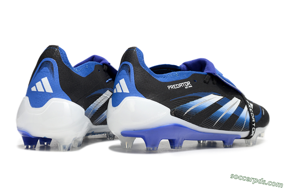 Adidas Predator 25 Elite Foldover Tongue FG Low-Tops Football Boots - Black/Blue/White 6