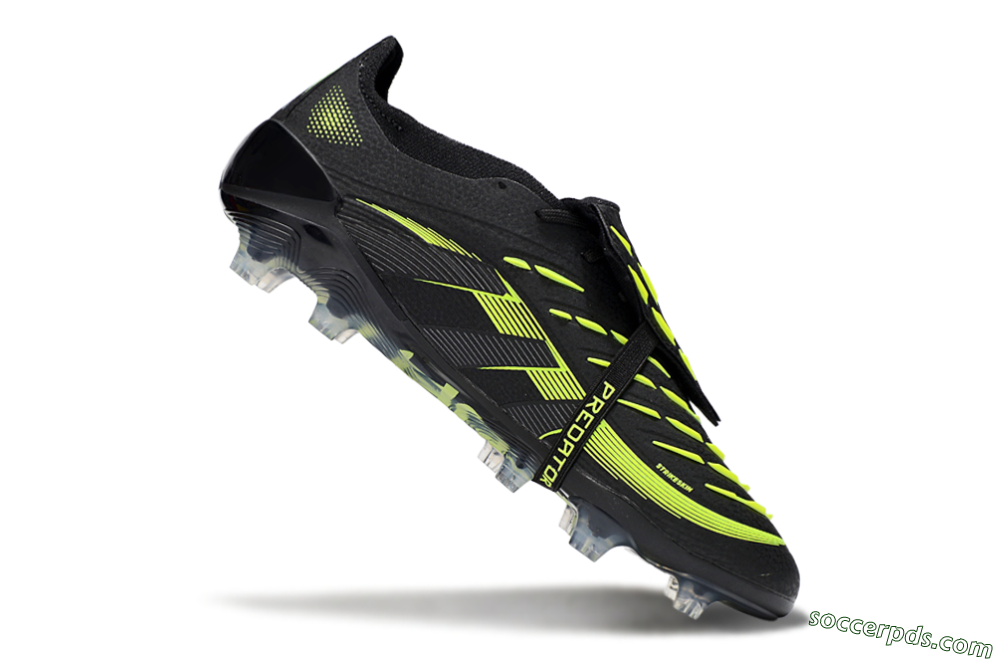 Adidas Predator 25 Elite Foldover Tongue FG Low-Tops Football Boots - Black/Yellow 4