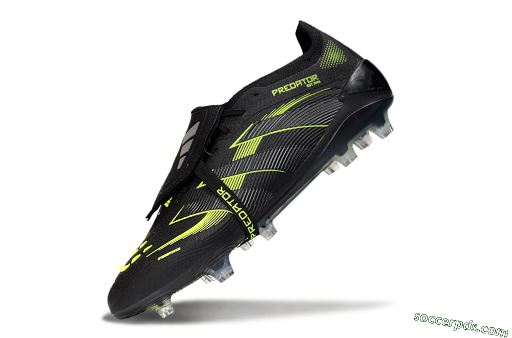 Adidas Predator 25 Elite Foldover Tongue FG Low-Tops Football Boots - Black/Yellow 5