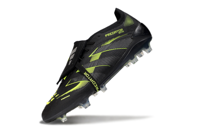 Adidas Predator 25 Elite Foldover Tongue FG Low-Tops Football Boots - Black/Yellow