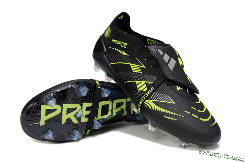 Adidas Predator 25 Elite Foldover Tongue FG Low-Tops Football Boots - Black/Yellow 3