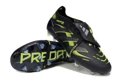 Adidas Predator 25 Elite Foldover Tongue FG Low-Tops Football Boots - Black/Yellow