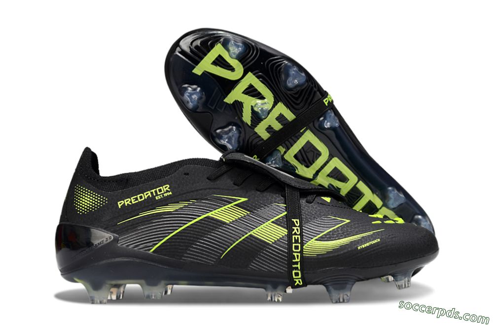 Adidas Predator 25 Elite Foldover Tongue FG Low-Tops Football Boots - Black/Yellow 1