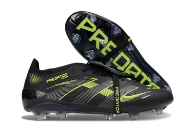 Adidas Predator 25 Elite Foldover Tongue FG Low-Tops Football Boots - Black/Yellow
