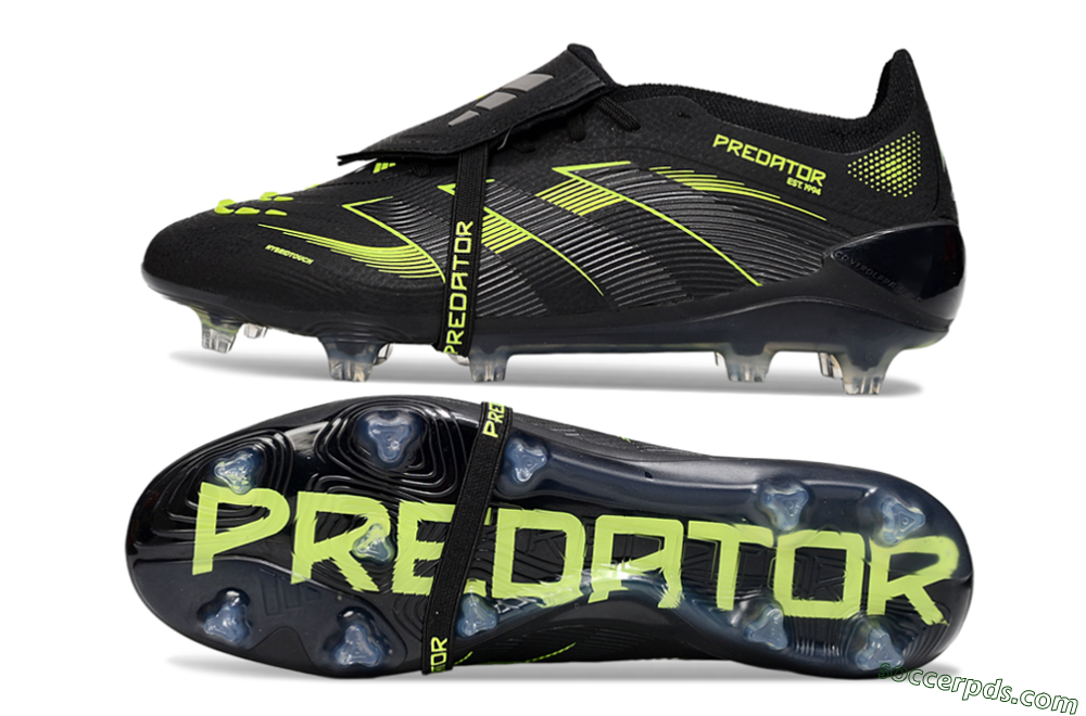 Adidas Predator 25 Elite Foldover Tongue FG Low-Tops Football Boots - Black/Yellow 0