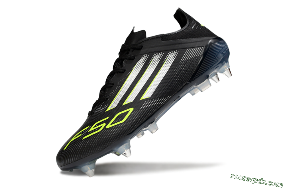 Adidas F50 Elite SG Low-Tops Football Boots - Black/Silver/Yellow 5