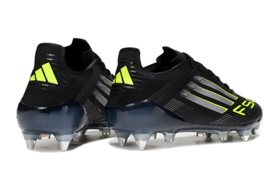 Adidas F50 Elite SG Low-Tops Football Boots - Black/Silver/Yellow