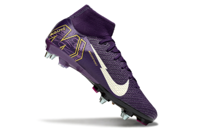 Nike Air Zoom Mercurial Superfly 10 Elite SG High-Tops Football Boots - Purple/White/Gold