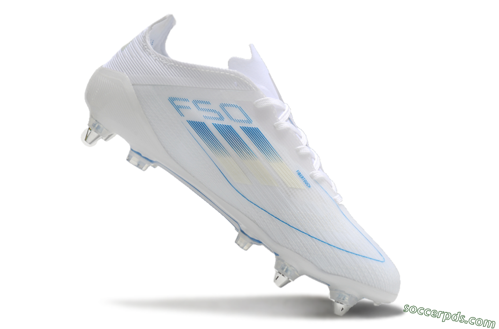 Adidas F50 Elite SG Low-Tops Football Boots - White/Blue 4