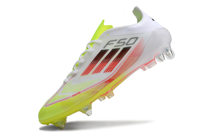 Adidas F50 Elite SG Low-Tops Football Boots - White/Yellow/Red