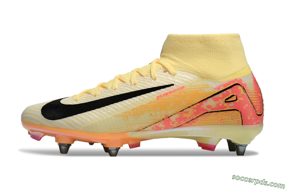 Nike Air Zoom Mercurial Superfly 10 Elite SG High-Tops Football Boots - Yellow/Black/Red 2