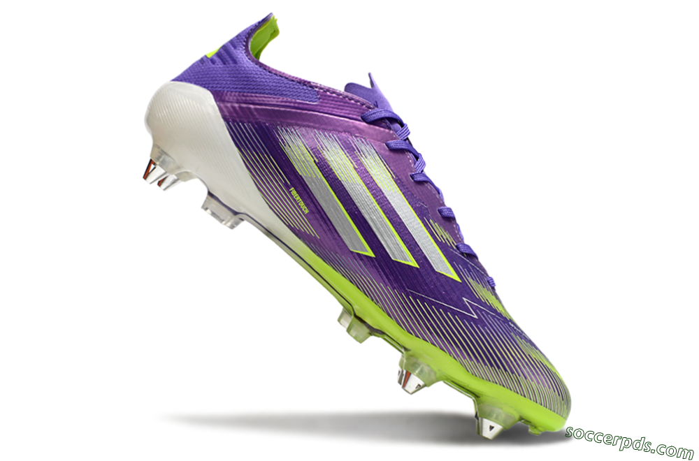 Adidas F50 Elite SG Low-Tops Football Boots - Purple/Silver/Yellow 4