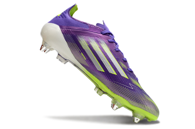 Adidas F50 Elite SG Low-Tops Football Boots - Purple/Silver/Yellow