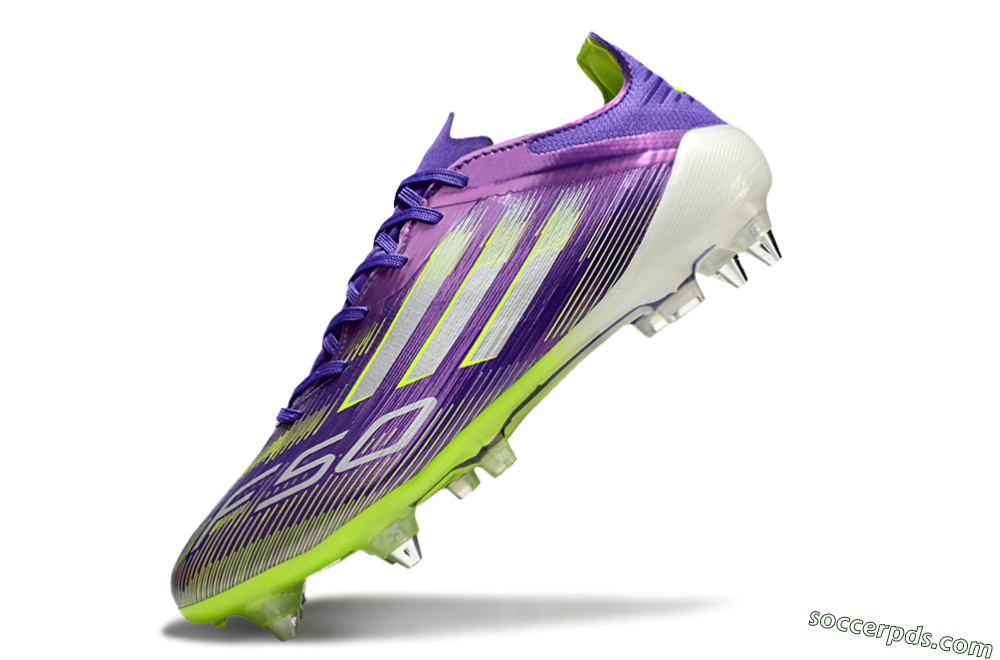 Adidas F50 Elite SG Low-Tops Football Boots - Purple/Silver/Yellow 5