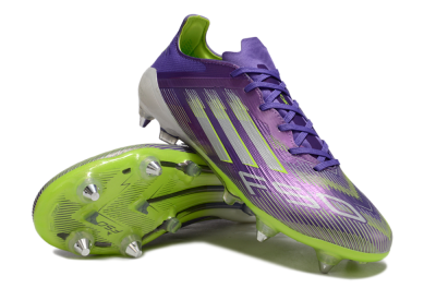 Adidas F50 Elite SG Low-Tops Football Boots - Purple/Silver/Yellow