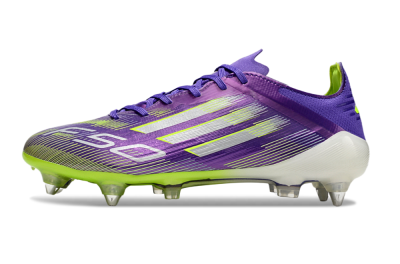 Adidas F50 Elite SG Low-Tops Football Boots - Purple/Silver/Yellow