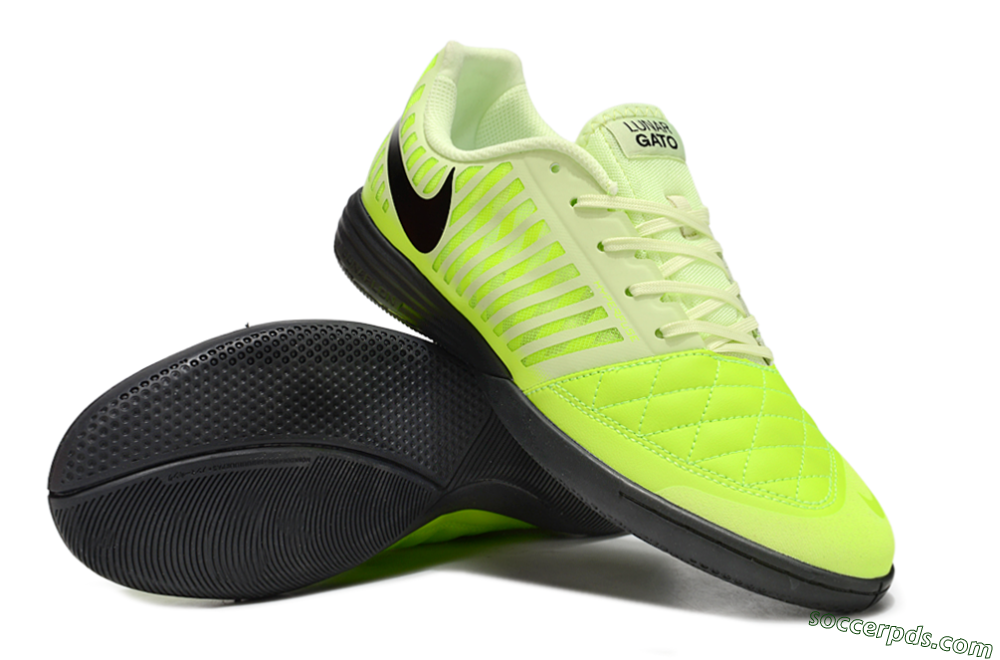 Nike Lunar Gato 2 IC Low-Tops Football Shoes - Yellow/Black 3