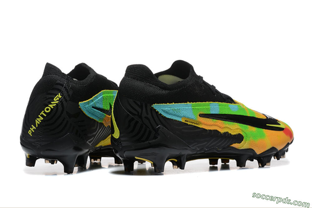 Nike Phantom GX Elite FG Low-Tops Football Boots - Black/Rainbow 9