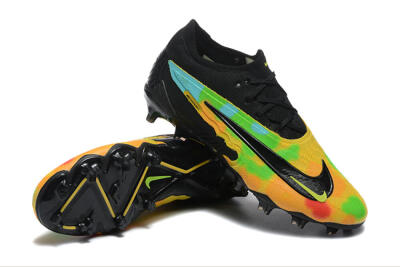 Nike Phantom GX Elite FG Low-Tops Football Boots - Black/Rainbow