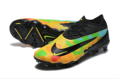 Nike Phantom GX Elite FG Low-Tops Football Boots - Black/Rainbow