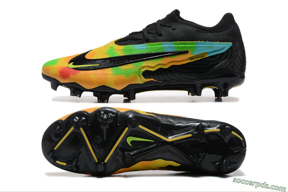 Nike Phantom GX Elite FG Low-Tops Football Boots - Black/Rainbow 0