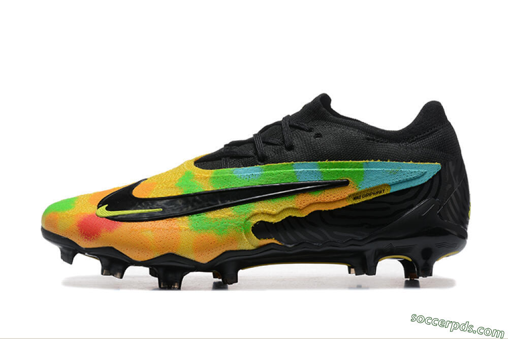 Nike Phantom GX Elite FG Low-Tops Football Boots - Black/Rainbow 2