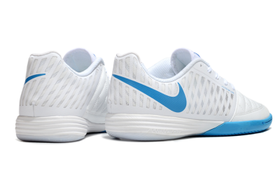 Nike Lunar Gato 2 IC Low-Tops Football Shoes - White/Blue