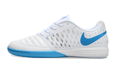 Nike Lunar Gato 2 IC Low-Tops Football Shoes - White/Blue