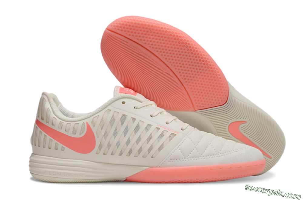 Nike Lunar Gato 2 IC Low-Tops Football Shoes - Beige/Red 1