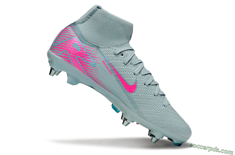 Nike Air Zoom Mercurial Superfly 10 Elite SG High-Tops Football Boots - Jade/Pink 4