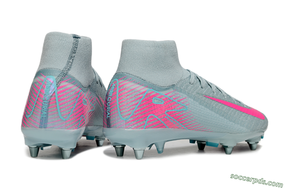 Nike Air Zoom Mercurial Superfly 10 Elite SG High-Tops Football Boots - Jade/Pink 6