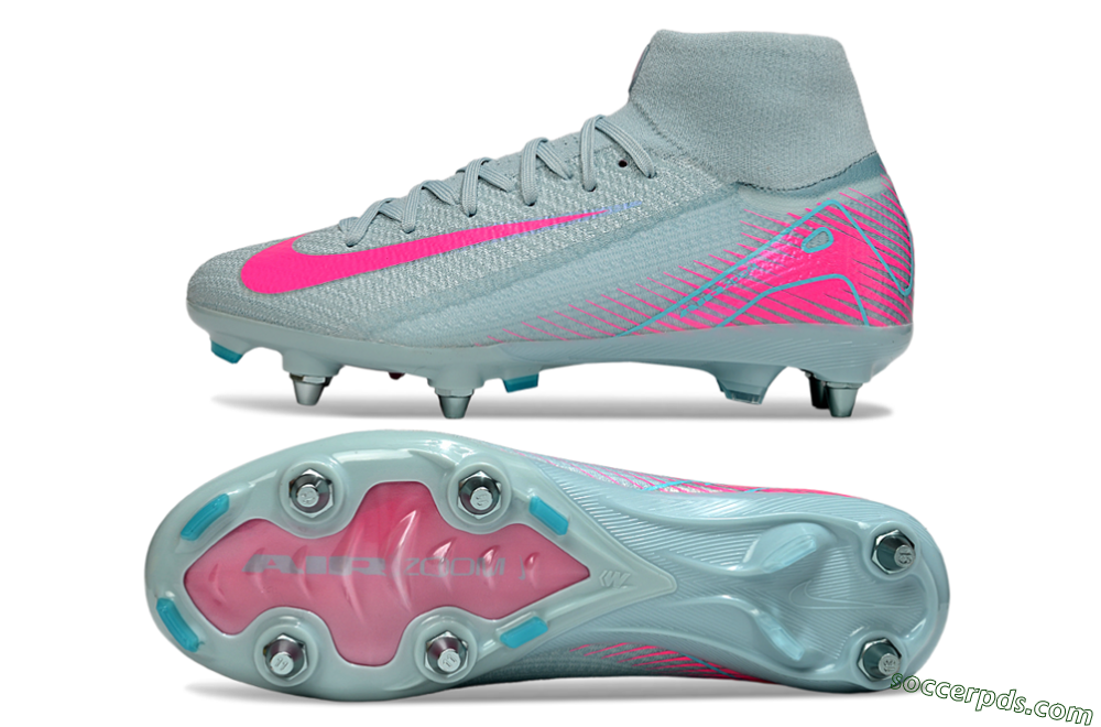 Nike Air Zoom Mercurial Superfly 10 Elite SG High-Tops Football Boots - Jade/Pink 0