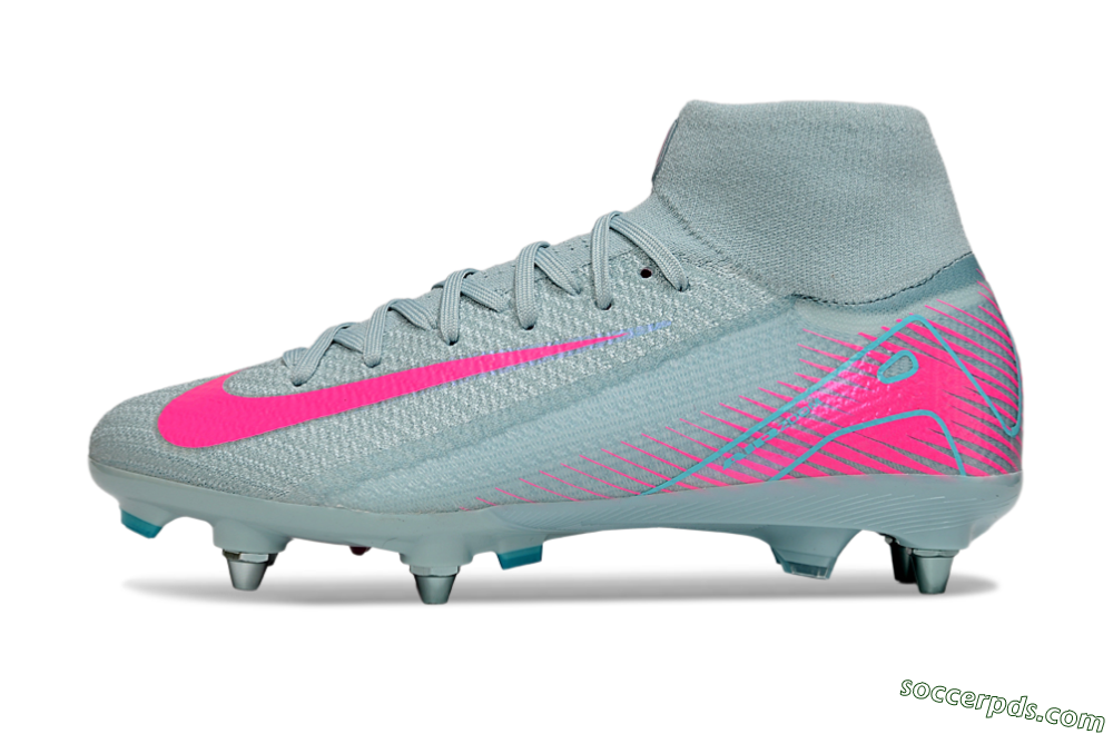 Nike Air Zoom Mercurial Superfly 10 Elite SG High-Tops Football Boots - Jade/Pink 2