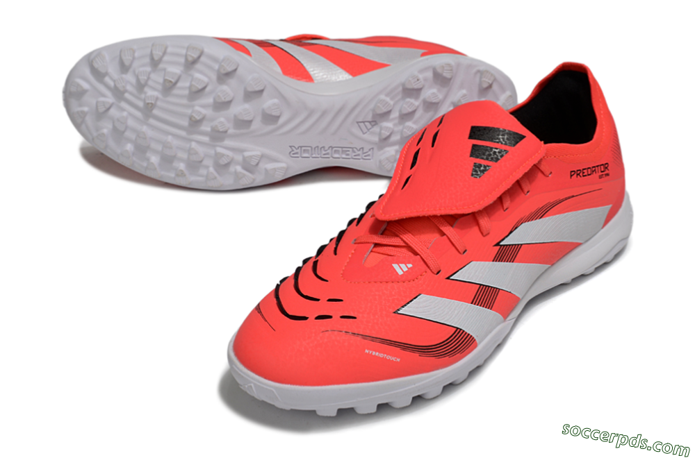 Adidas Predator Elite Foldover Tongue TF Low-Tops Football Shoes - Red/White/Black 3