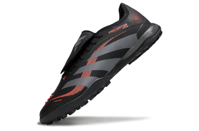 Adidas Predator Elite Foldover Tongue TF Low-Tops Football Shoes - Black/Grey/Red