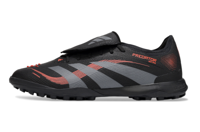 Adidas Predator Elite Foldover Tongue TF Low-Tops Football Shoes - Black/Grey/Red