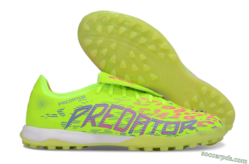 Adidas Predator Elite Foldover Tongue TF Low-Tops Football Shoes - Yellow/Pink/White 1