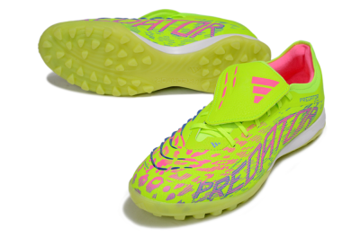 Adidas Predator Elite Foldover Tongue TF Low-Tops Football Shoes - Yellow/Pink/White