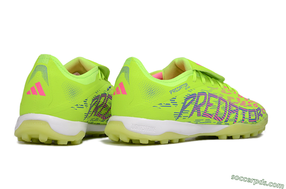 Adidas Predator Elite Foldover Tongue TF Low-Tops Football Shoes - Yellow/Pink/White 6