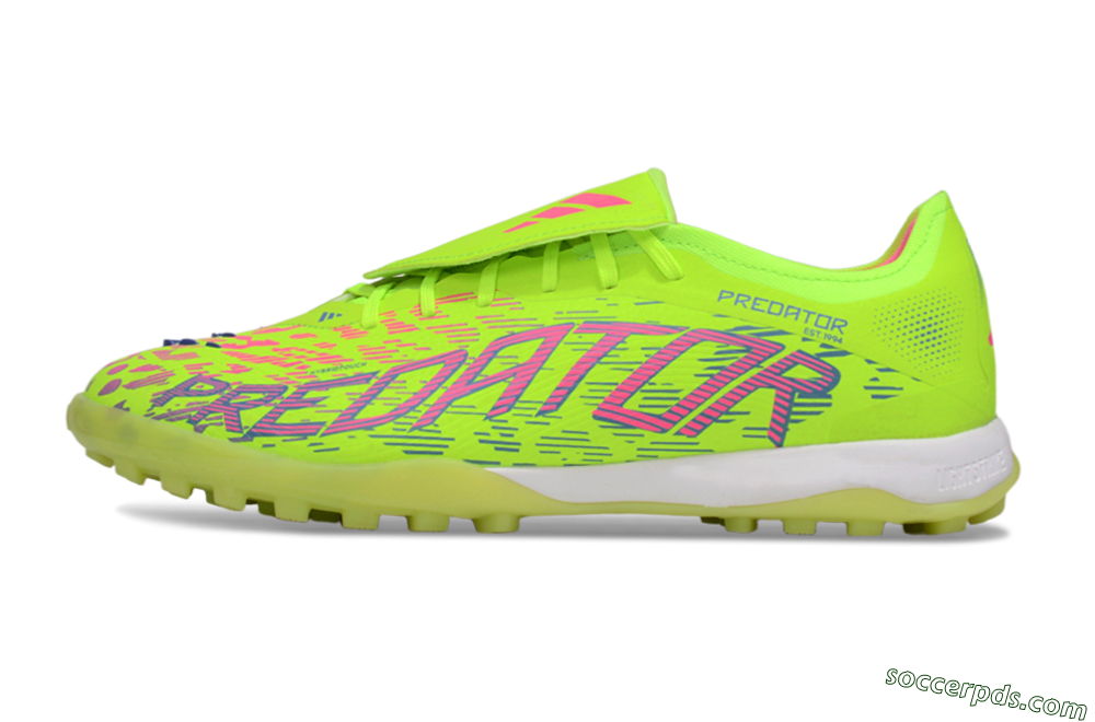 Adidas Predator Elite Foldover Tongue TF Low-Tops Football Shoes - Yellow/Pink/White 2