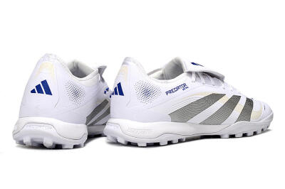 Adidas Predator Elite Foldover Tongue TF Low-Tops Football Shoes - White/Silver/Blue
