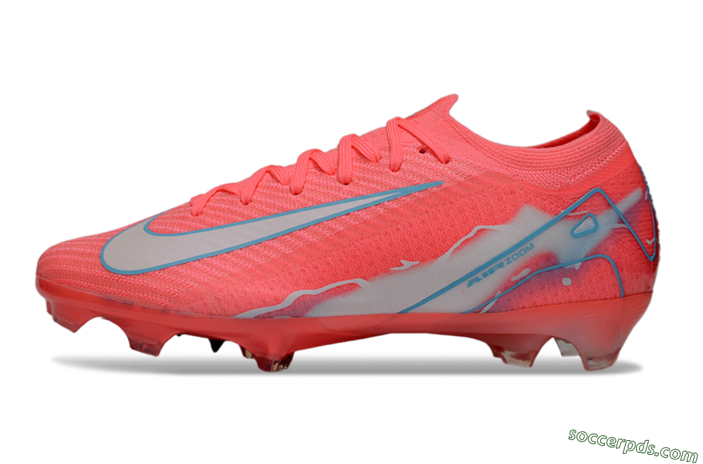 Nike Air Zoom Mercurial Vapor 16 Elite FG Low-Tops Football Boots - Red/Jade/Grey 2