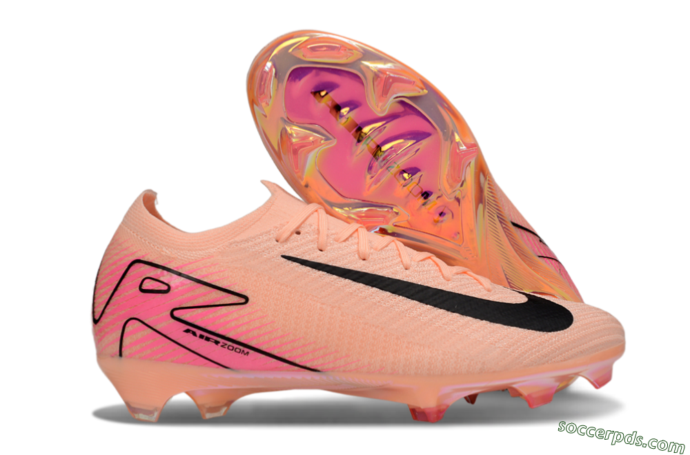 Nike Air Zoom Mercurial Vapor 16 Elite FG Low-Tops Football Boots - Pink/Black/Gold 1