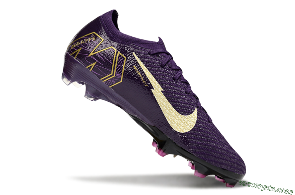 Nike Air Zoom Mercurial Vapor 16 Elite FG Low-Tops Football Boots - Purple/White/Gold 4