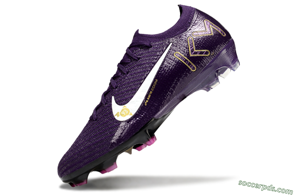 Nike Air Zoom Mercurial Vapor 16 Elite FG Low-Tops Football Boots - Purple/White/Gold 5