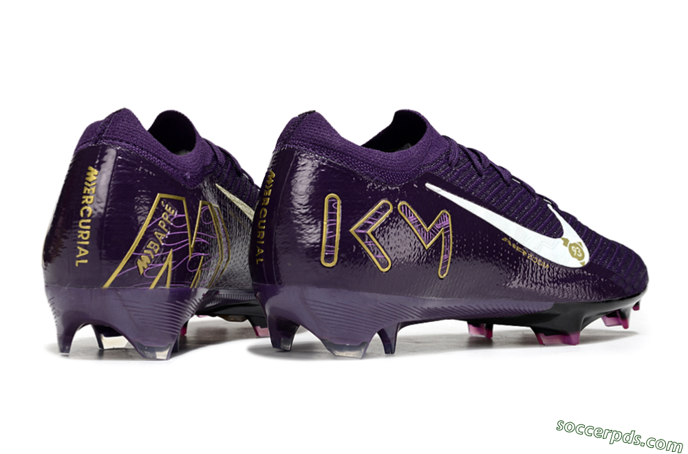 Nike Air Zoom Mercurial Vapor 16 Elite FG Low-Tops Football Boots - Purple/White/Gold 6