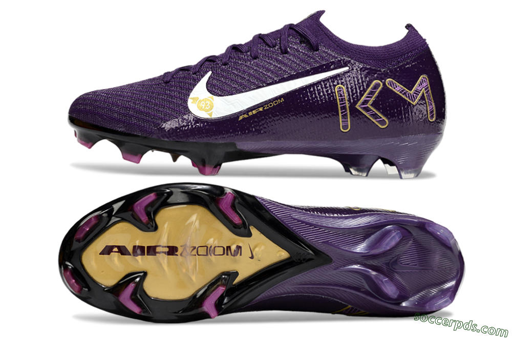 Nike Air Zoom Mercurial Vapor 16 Elite FG Low-Tops Football Boots - Purple/White/Gold 0