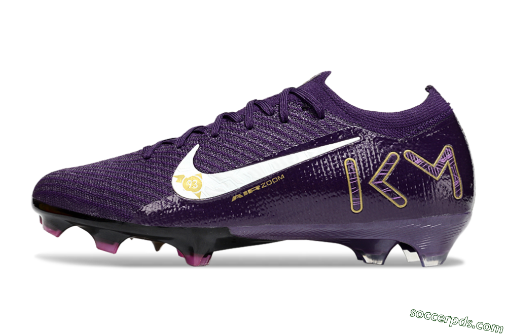 Nike Air Zoom Mercurial Vapor 16 Elite FG Low-Tops Football Boots - Purple/White/Gold 2