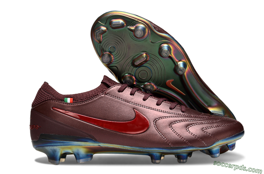 Nike Tiempo Legend 10 Elite FG Low-Tops Football Boots - Red/Gold 1